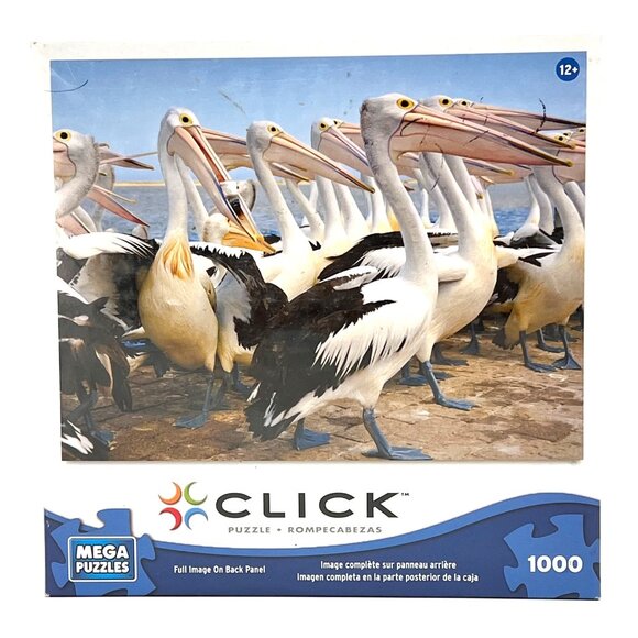 Mega Puzzles Click 1000-Piece Australian Pelicans Jigsaw Puzzle Aussie Birds New - Picture 1 of 9